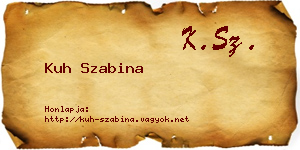 Kuh Szabina névjegykártya