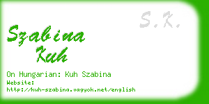 szabina kuh business card